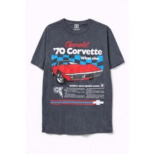 GM Licensed 1970 Corvette Shirt L Chevy Vintage Classic Muscle Car Style Graphic
